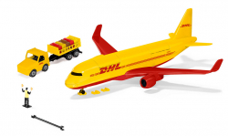 DHL Cargo vliegtuig met accessoires