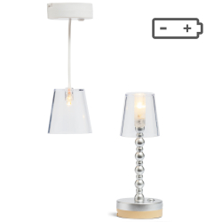 Set - Lampen transparant (vloer+hang)